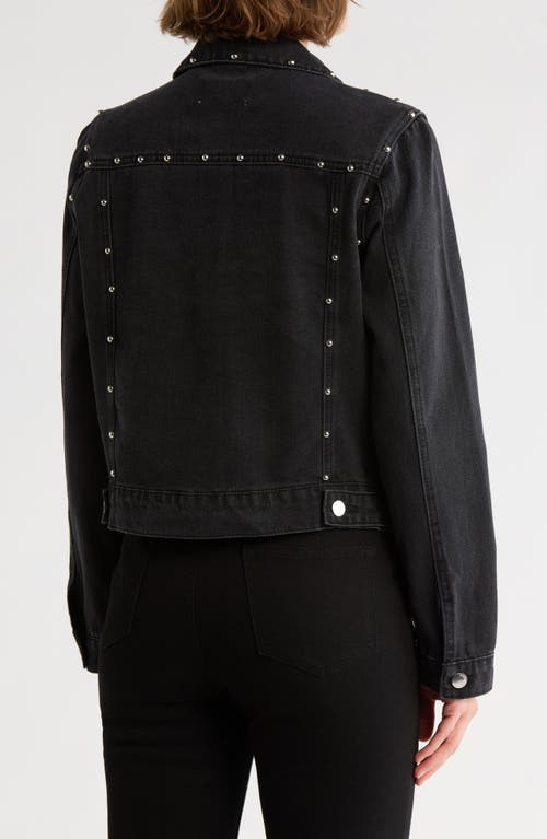 Vigoss Studded Denim Jacket In Black