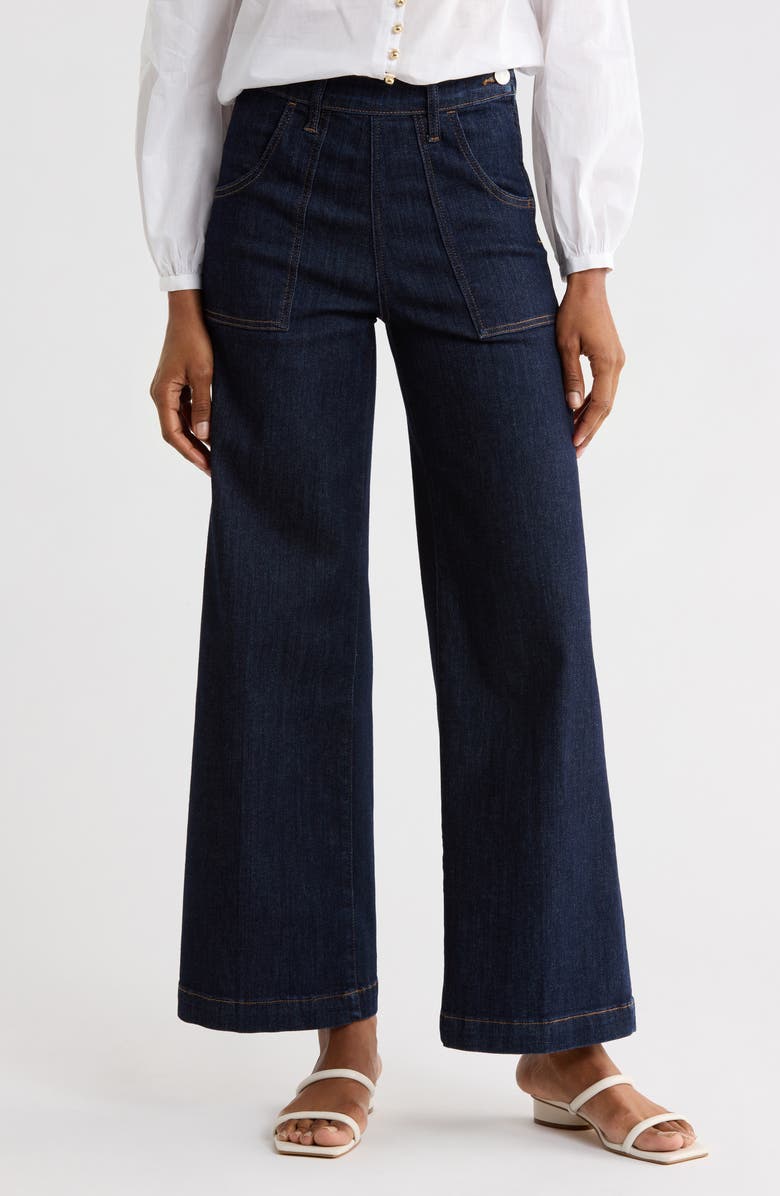 FRAME Francoise Wide Leg Jeans, Main, color, Rinse