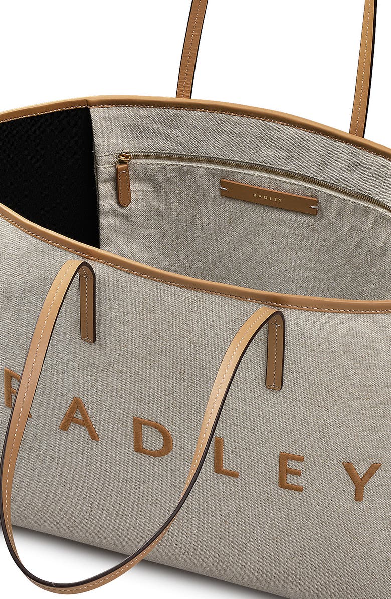 Radley Sutherland Row Large Open Top Tote Bag, Alternate, color, Saddle