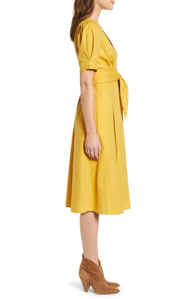 MOON RIVER Tie Waist Dress, Alternate, color, 
