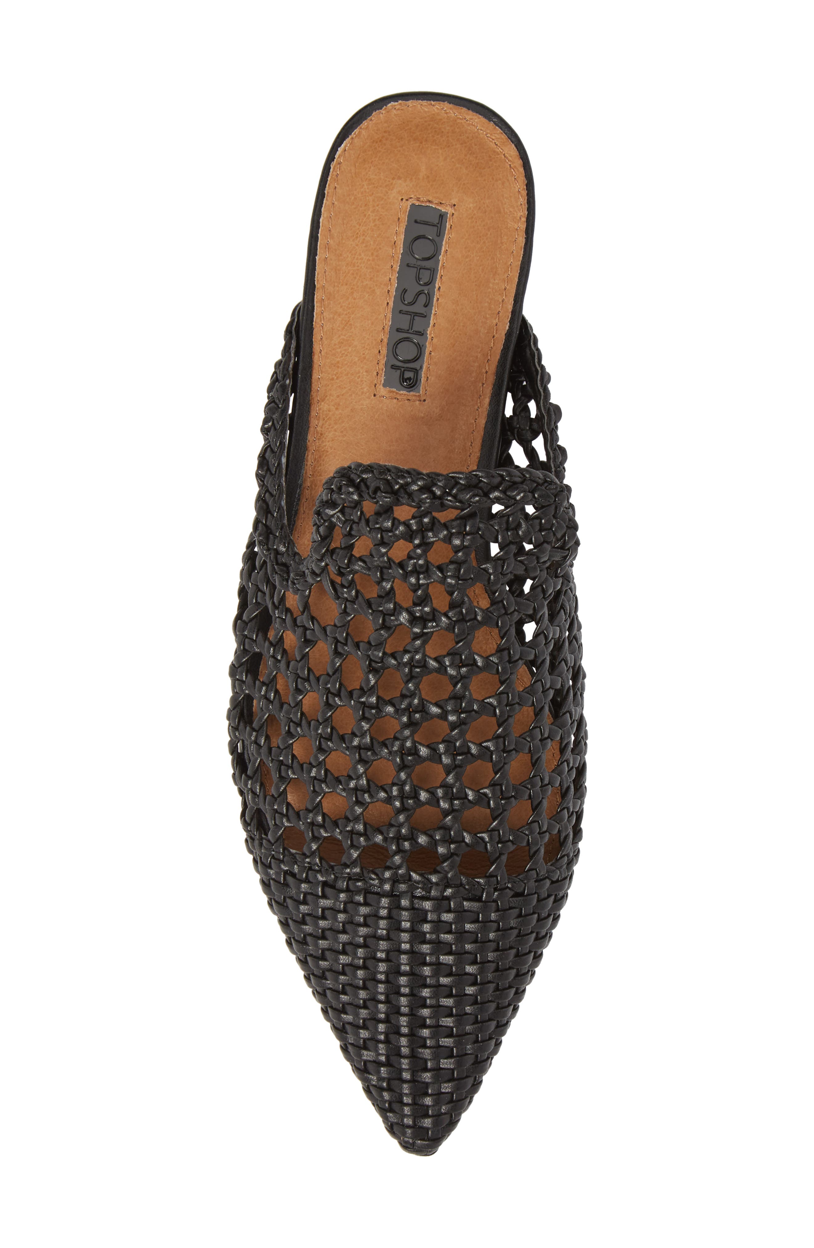 Topshop Knot Woven Mule, Alternate, color, 