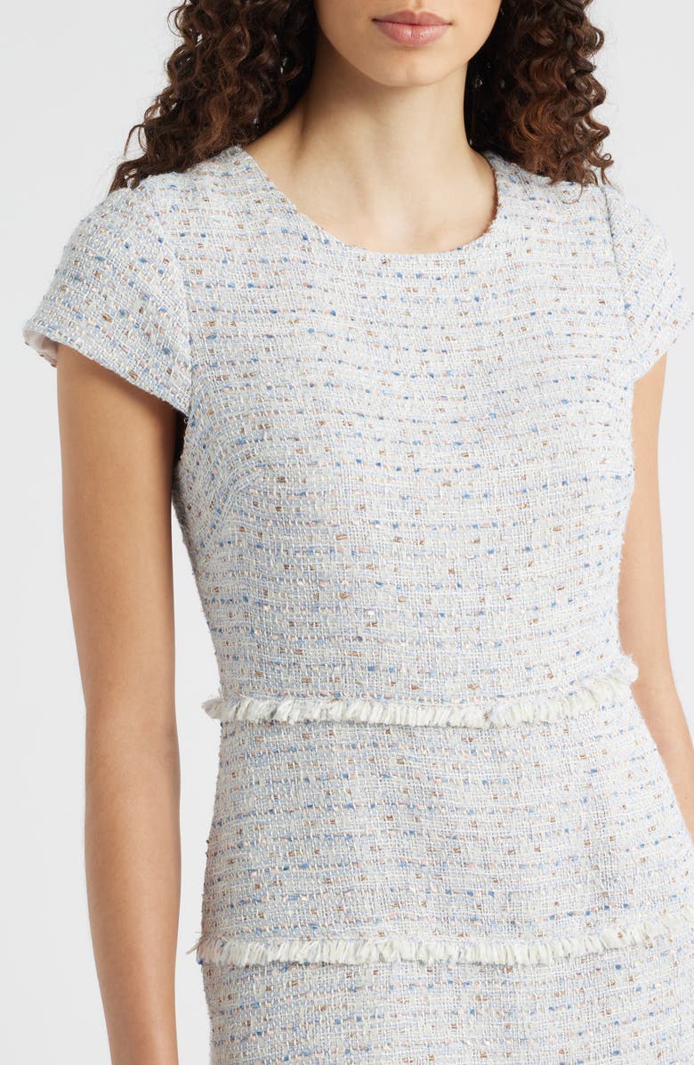 Eliza J Fringe Detail A-Line Dress, Alternate, color, 