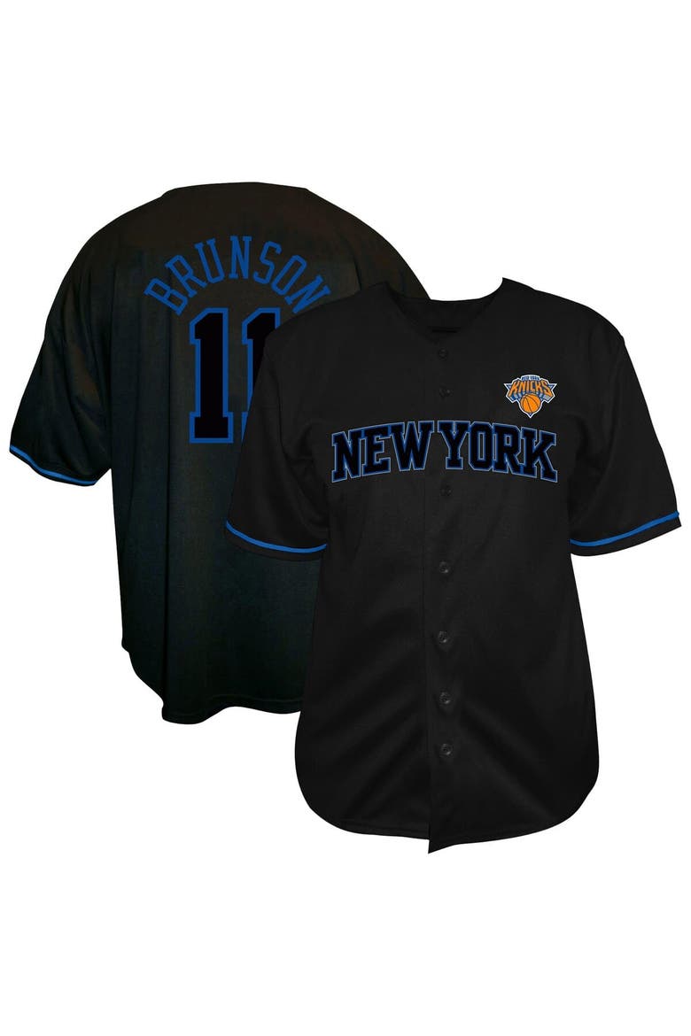 Men's Fanatics Jalen Brunson Black New York Knicks Big & Tall Name & Number Fashion Jersey, Main, color, Black