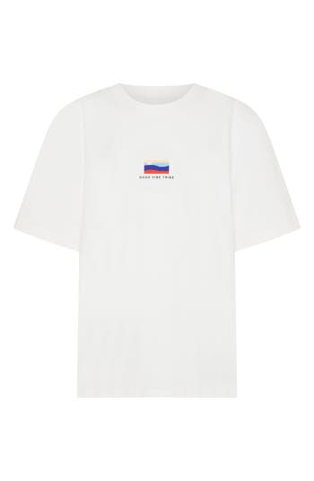 Tiny Tribe Kids' Sun Seeker Graphic T-shirt In White