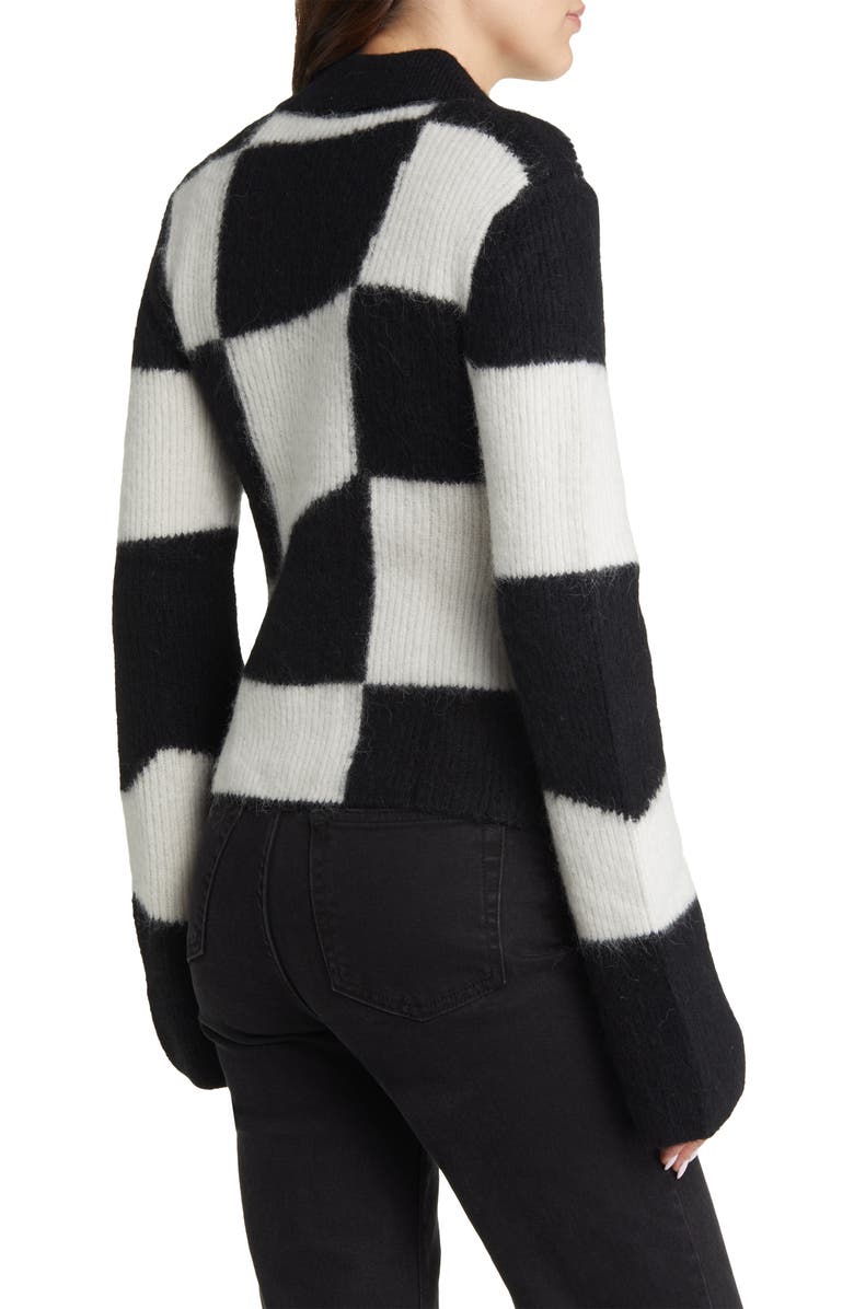 & Other Stories Checkerboard Zip Cardigan, Alternate, color, 