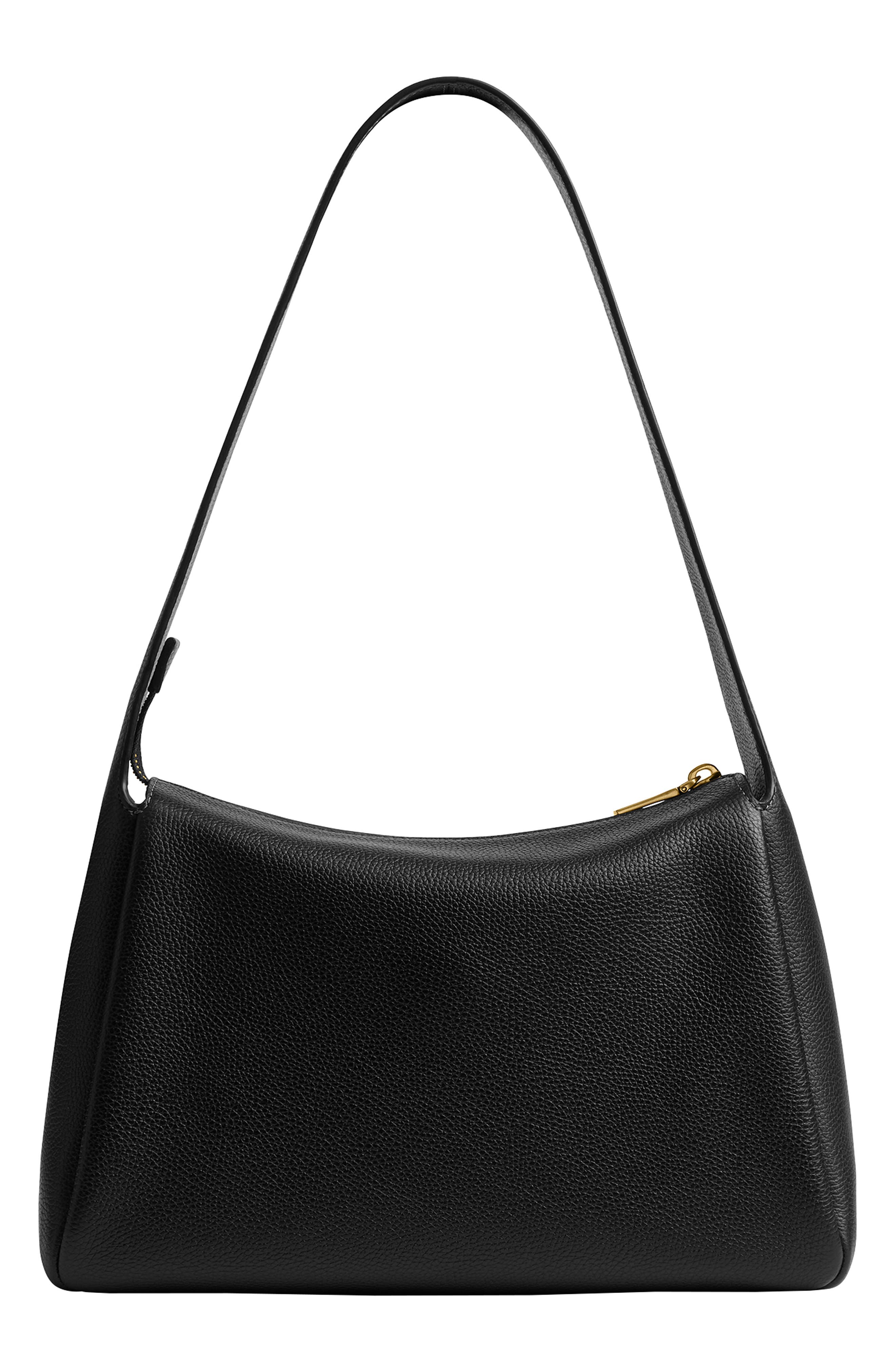 COACH Lola Polished Pebble Leather Shoulder Bag, Alternate, color, B4/Black