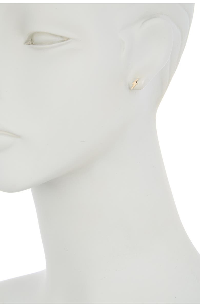 CANDELA JEWELRY 14K Yellow Gold Lightning Stud Earrings, Alternate, color,