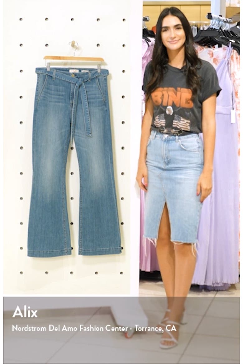 JEN7 Belted Flare Leg Jeans video