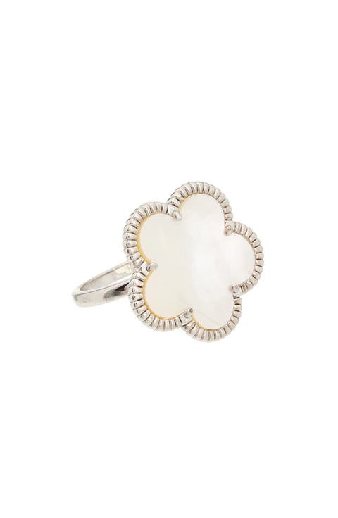 Mother-of-Pearl Floral Ring
