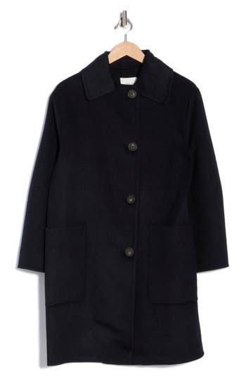 Vince Patch Pocket Car Coat In Blue
