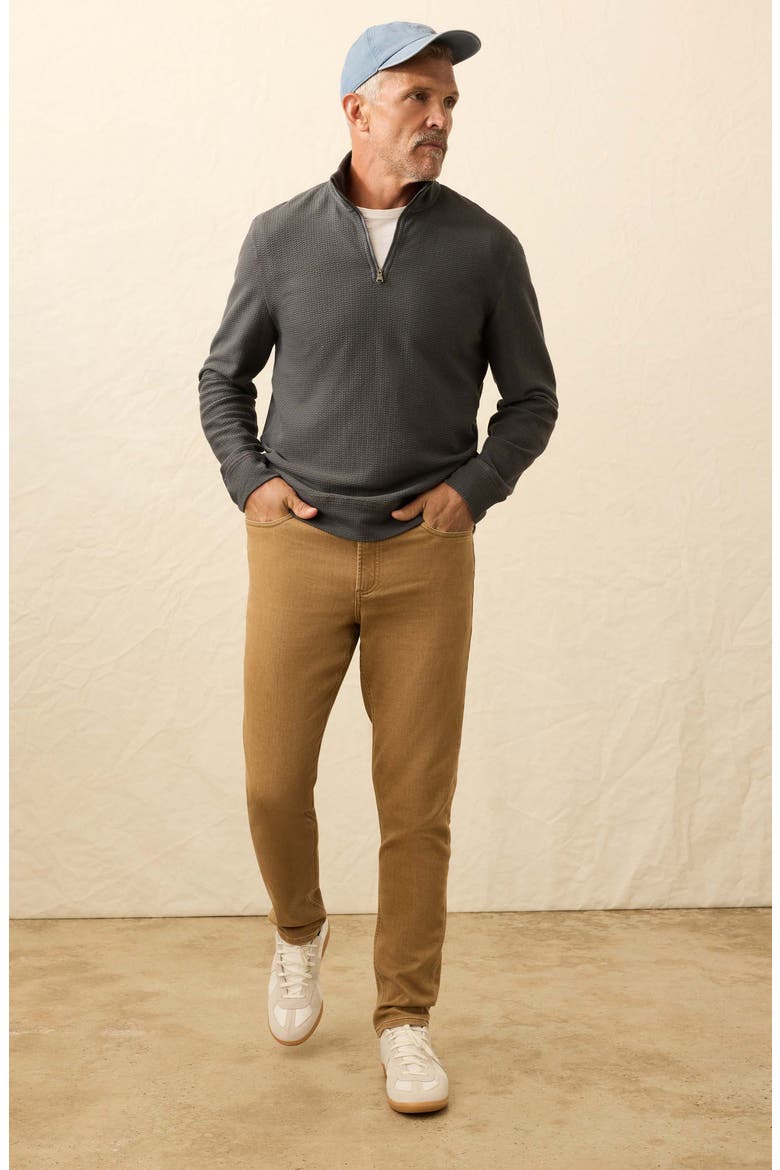 Texture Quarter Zip Pullover, Alternate, color, MOUNTAIN COAL