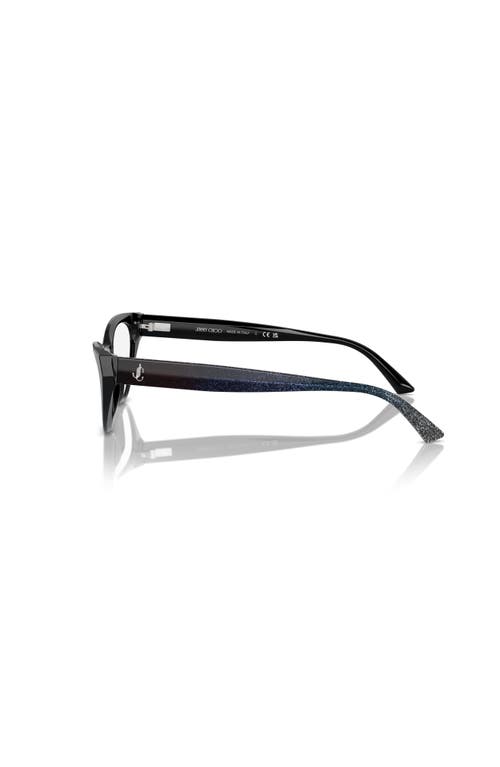 Jimmy Choo 55mm Cat Eye Optical Glasses In Black