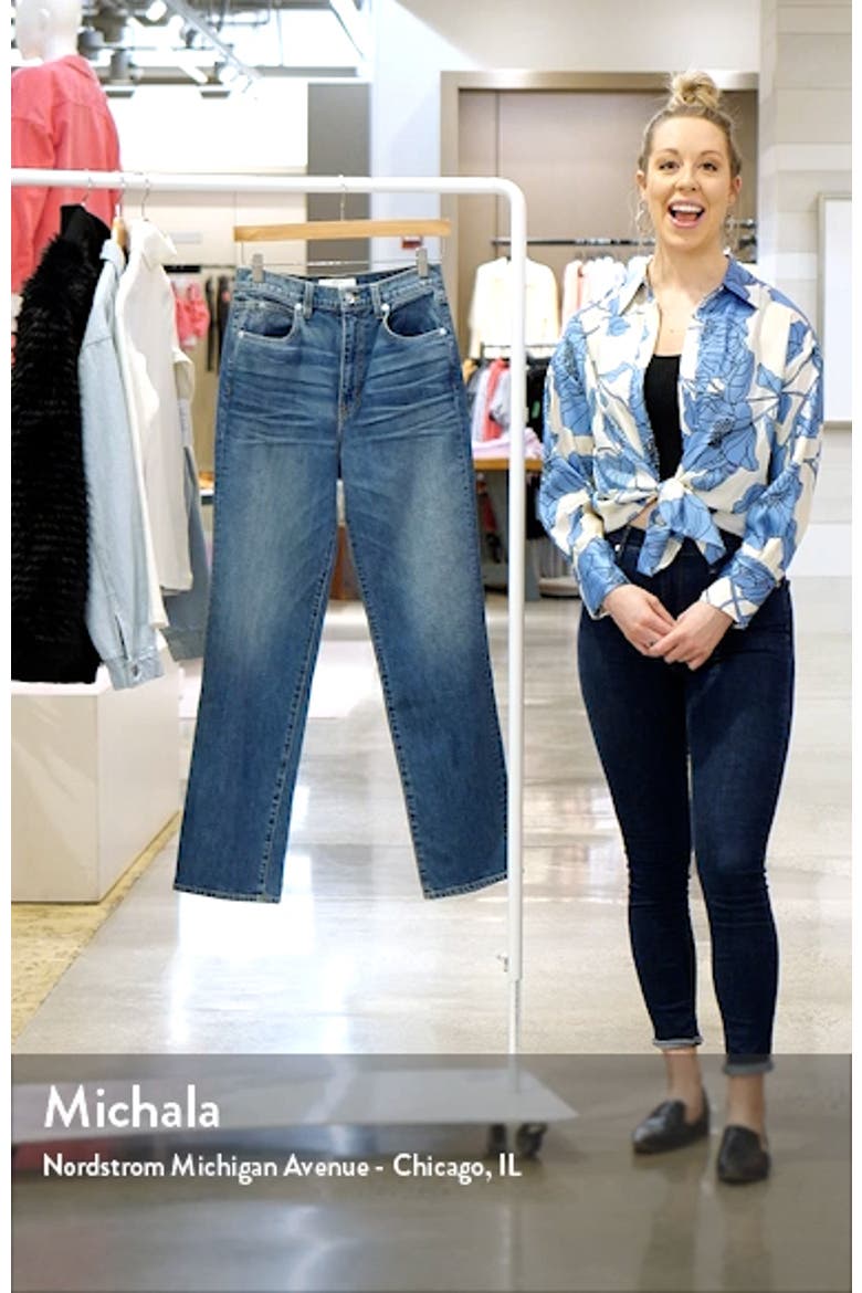 London High Waist Straight Leg Jeans video