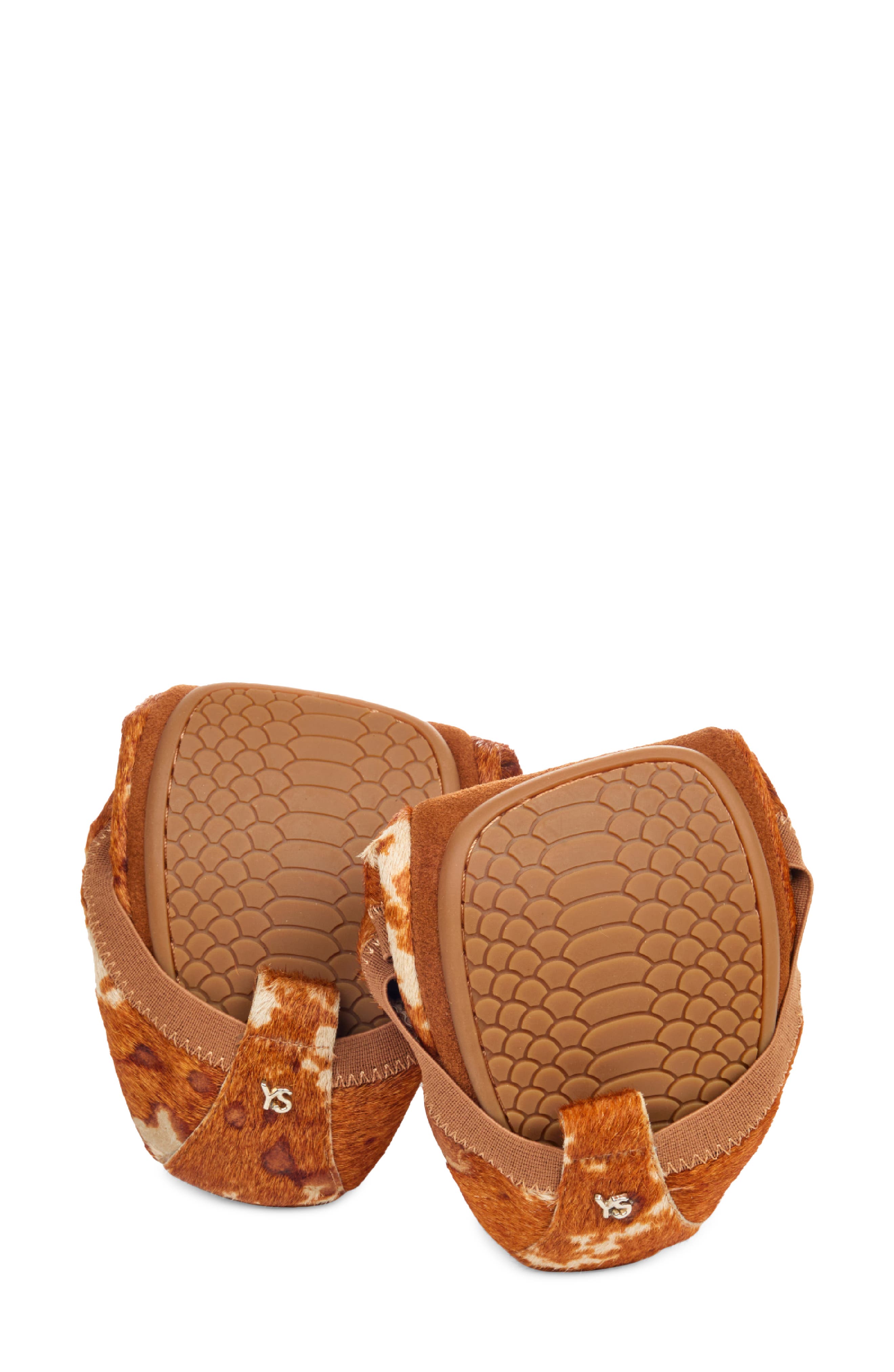 Yosi Samra Samara Genuine Calf Hair Foldable Ballet Flat, Alternate, color, 