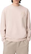 AllSaints Insignia Graphic Appliqué Cotton Sweatshirt