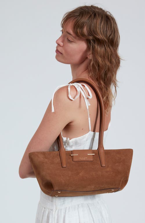 Rag & Bone Realm Suede Satchel In Golden Brown
