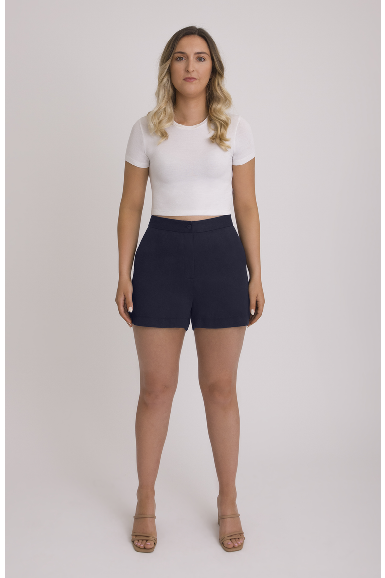 The Anywhere Short For Full Hips And Thighs, Alternate, color, Navy
