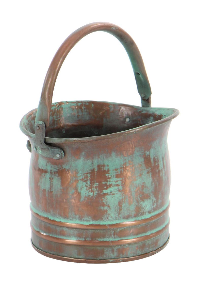 SONOMA SAGE HOME Copper Metal Rustic Planter with Stationary Handles - Set of 3, Alternate, color, Copper