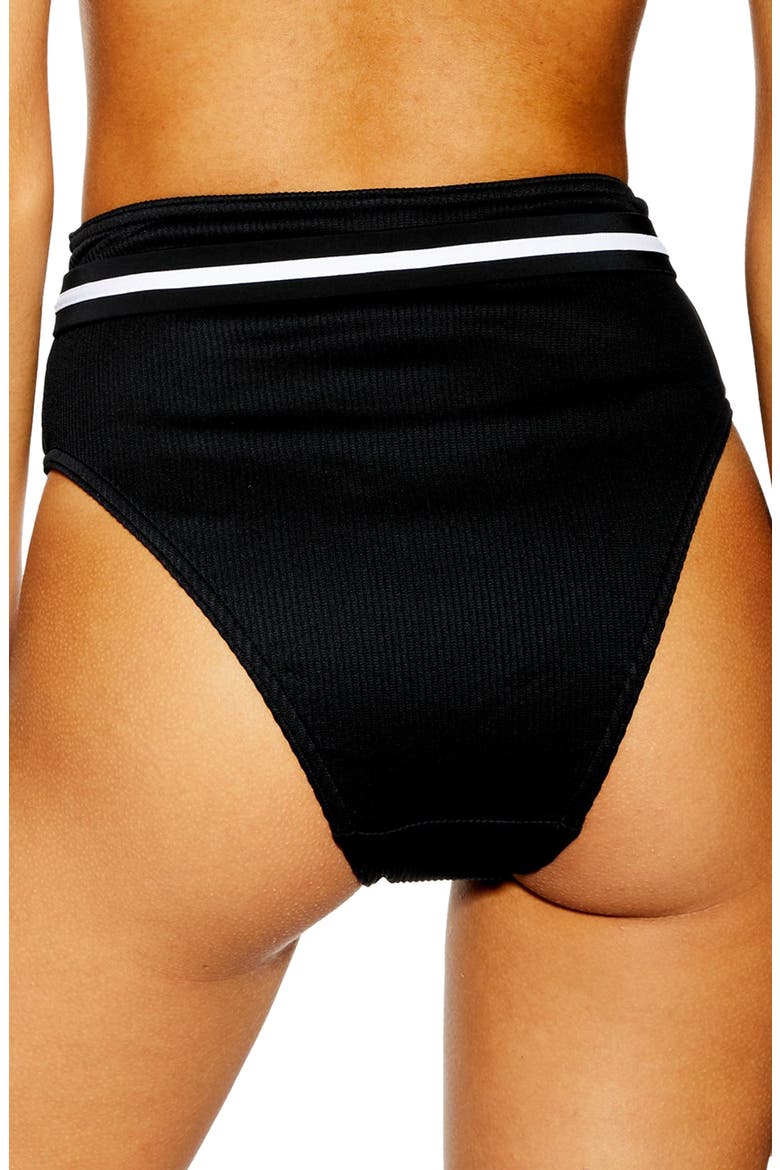 Belted Bikini Bottoms, Alternate, color, BLACK MULTI
