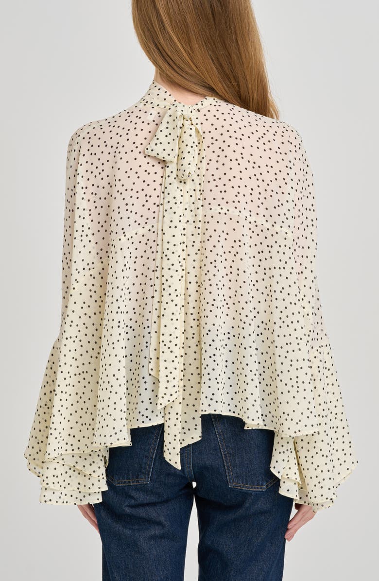 WAYF Reine Polka Dot Swing Top, Alternate, color, Cream Polka Dot