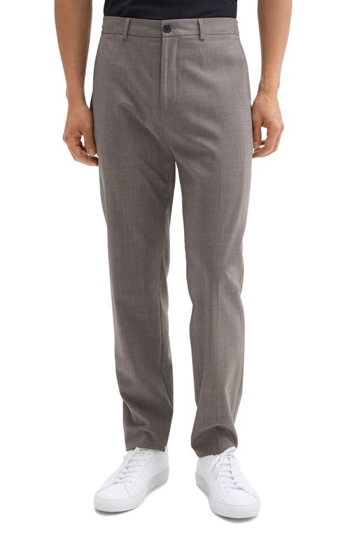 Theory Curtis Travel Slim Fit Wool Pants In Walnut Melange