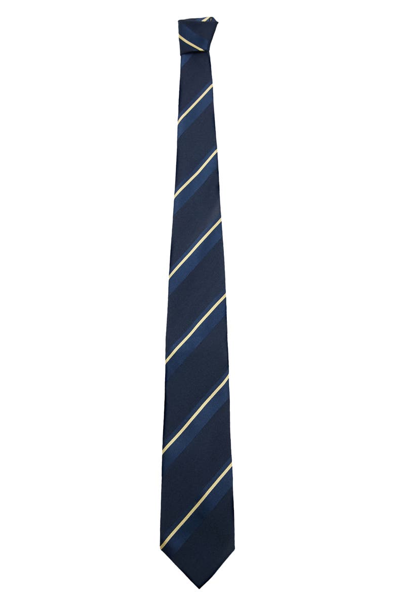 MANGO Combined Stripe Tie, Alternate, color, Navy