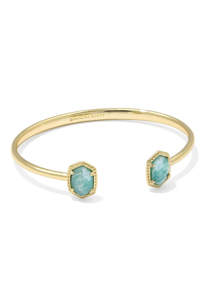 Daphne Frame Stone Cuff Bracelet, Alternate, color, GOLD TEAL AMAZONITE
