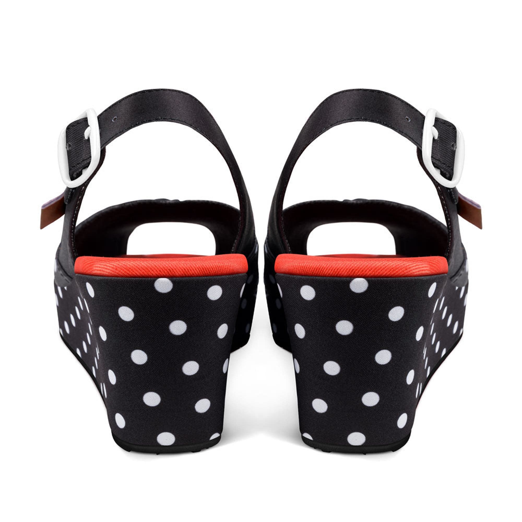Rockabilly Women's Wedge Sandals, Alternate, color, Rockabilly