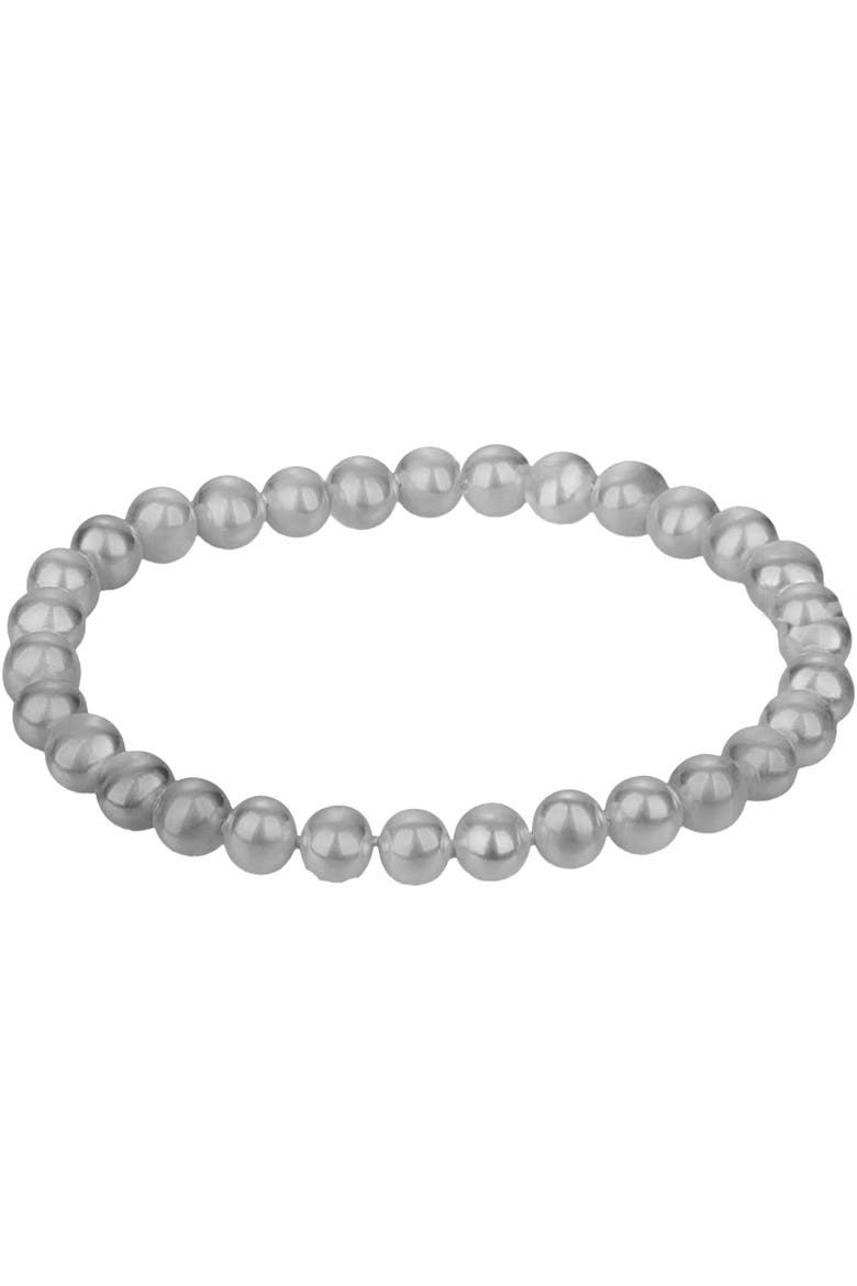 Shell Pearl Stretch Bracelet, Alternate, color, Purple