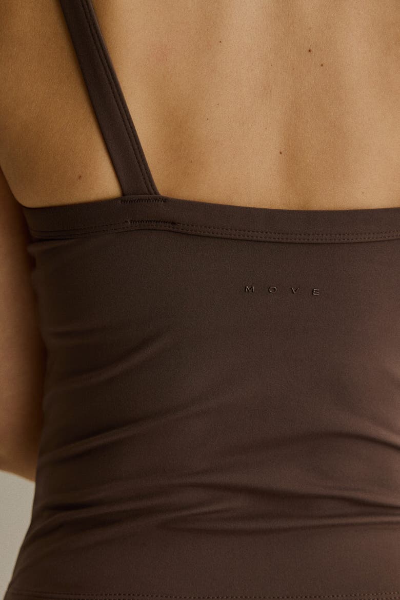 Shelf Bra Sports Tank Top With Softmove, Alternate, color, Choco mocha
