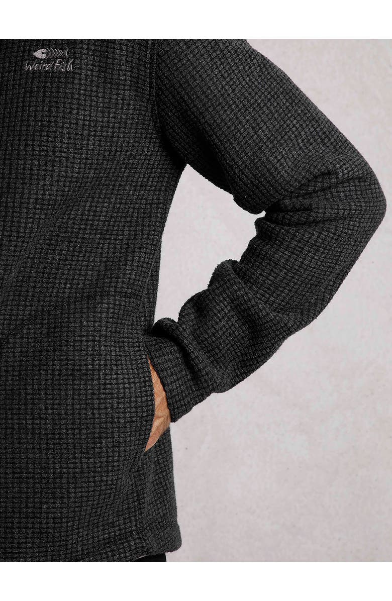 Weird Fish Shires Full Zip Grid Fleece, Alternate, color, Washed Black