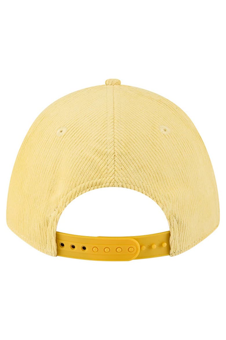 Men's New Era Gold Green Bay Packers Cord Corduroy 9FORTY A-Frame Adjustable Hat, Alternate, color, Gold