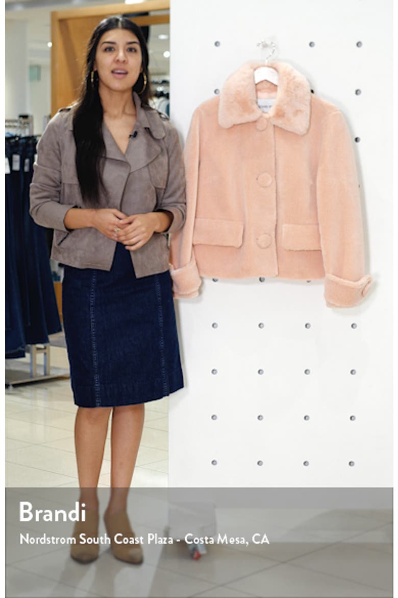 Regina Faux Fur Crop Teddy Jacket video