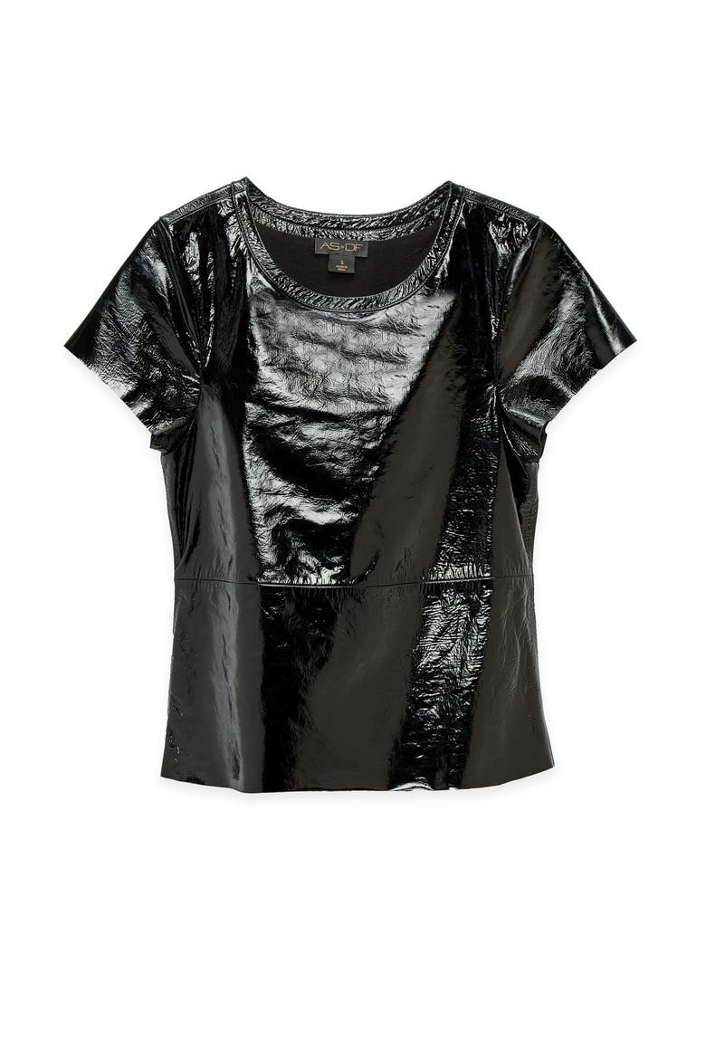 New Guard Recycled Leather Tee, Alternate, color, Black
