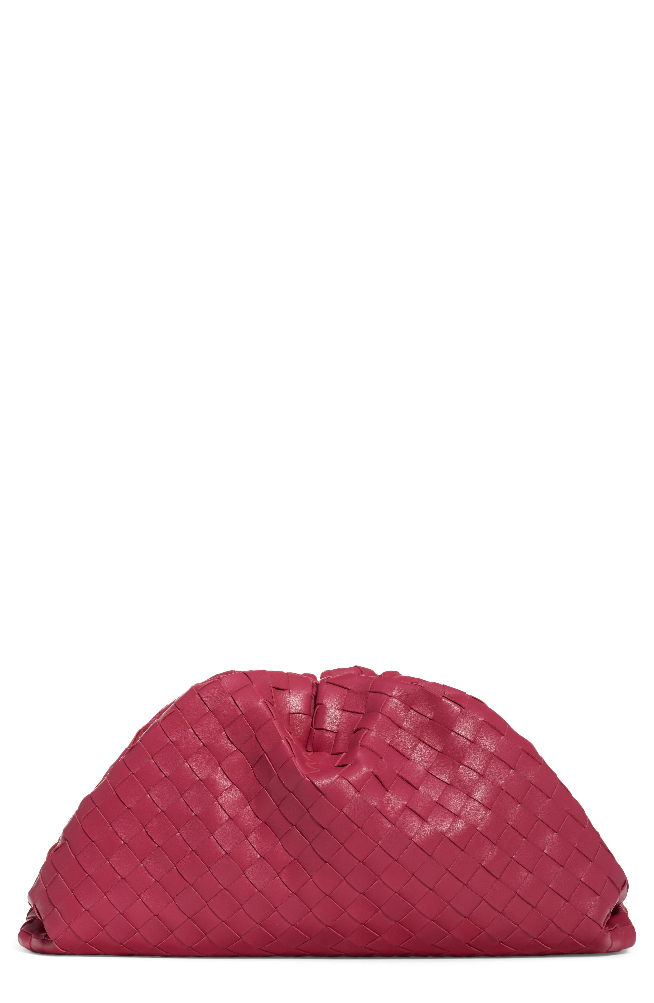 Bottega Veneta Intreciato Pouch Leather Clutch, Main, color, 