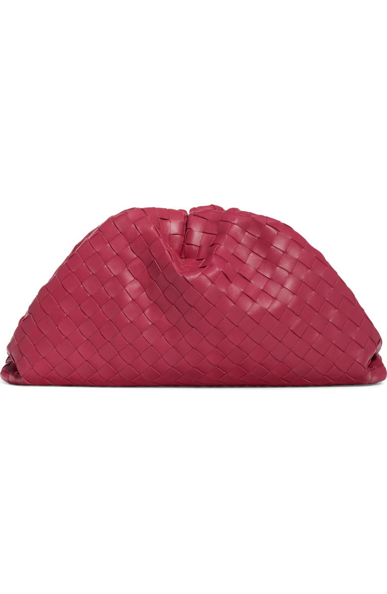 Bottega Veneta Intreciato Pouch Leather Clutch, Main, color,