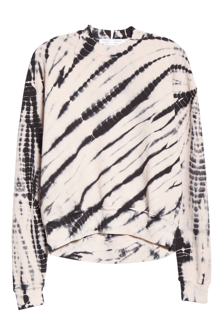 Tie Dye Sweatshirt, Alternate, color, BLACK/ ECRU