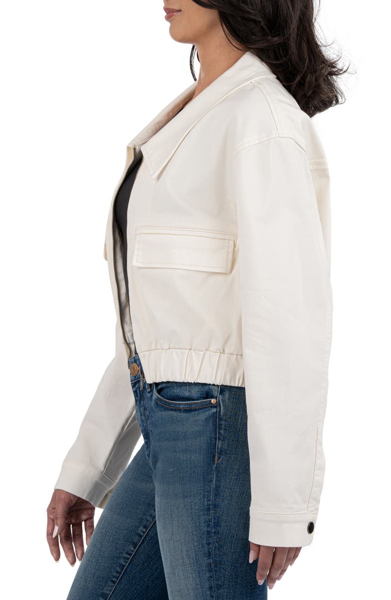 KUT from the Kloth Meadow Zip Crop Denim Jacket, Alternate, color, 