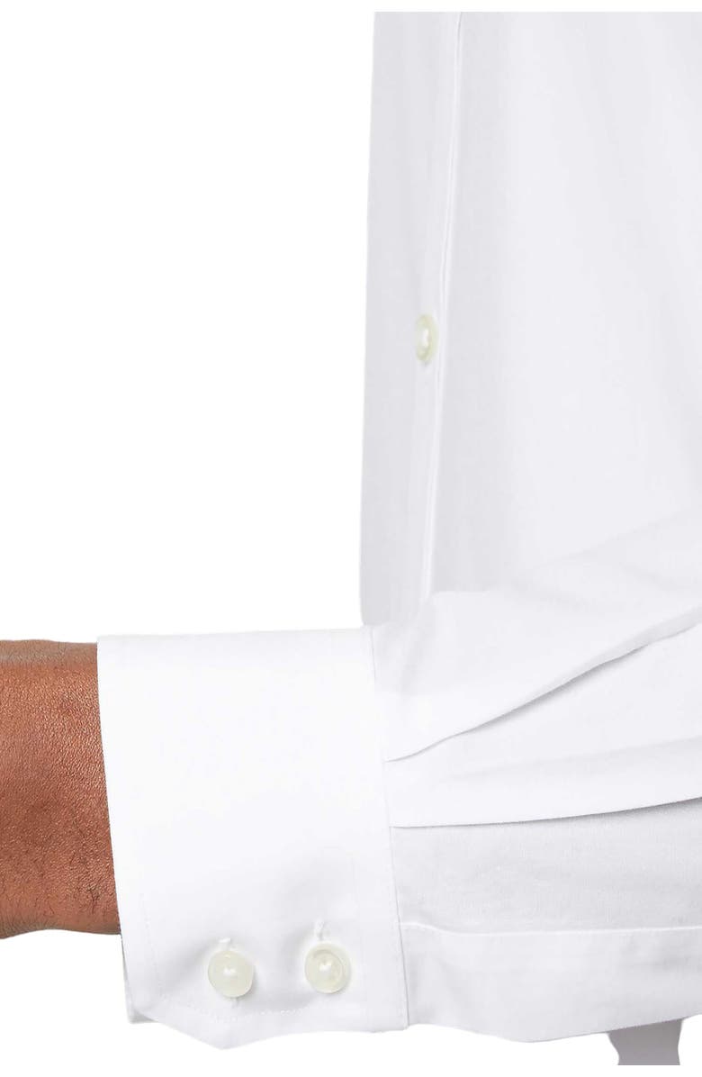 Charles Tyrwhitt Non-Iron Poplin Cutaway Slim Fit Shirt Single Cuff, Alternate, color, White