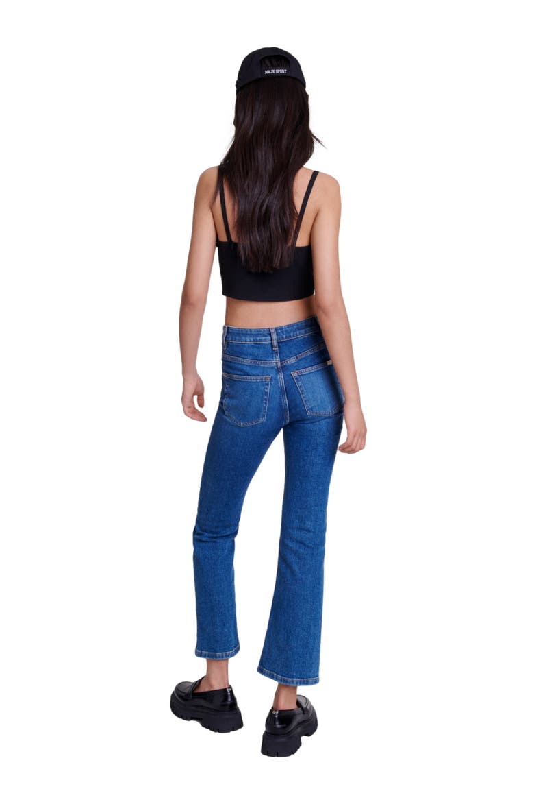 Diamanté crop top, Alternate, color, Black