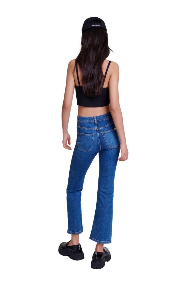 maje Diamanté crop top, Alternate, color, 