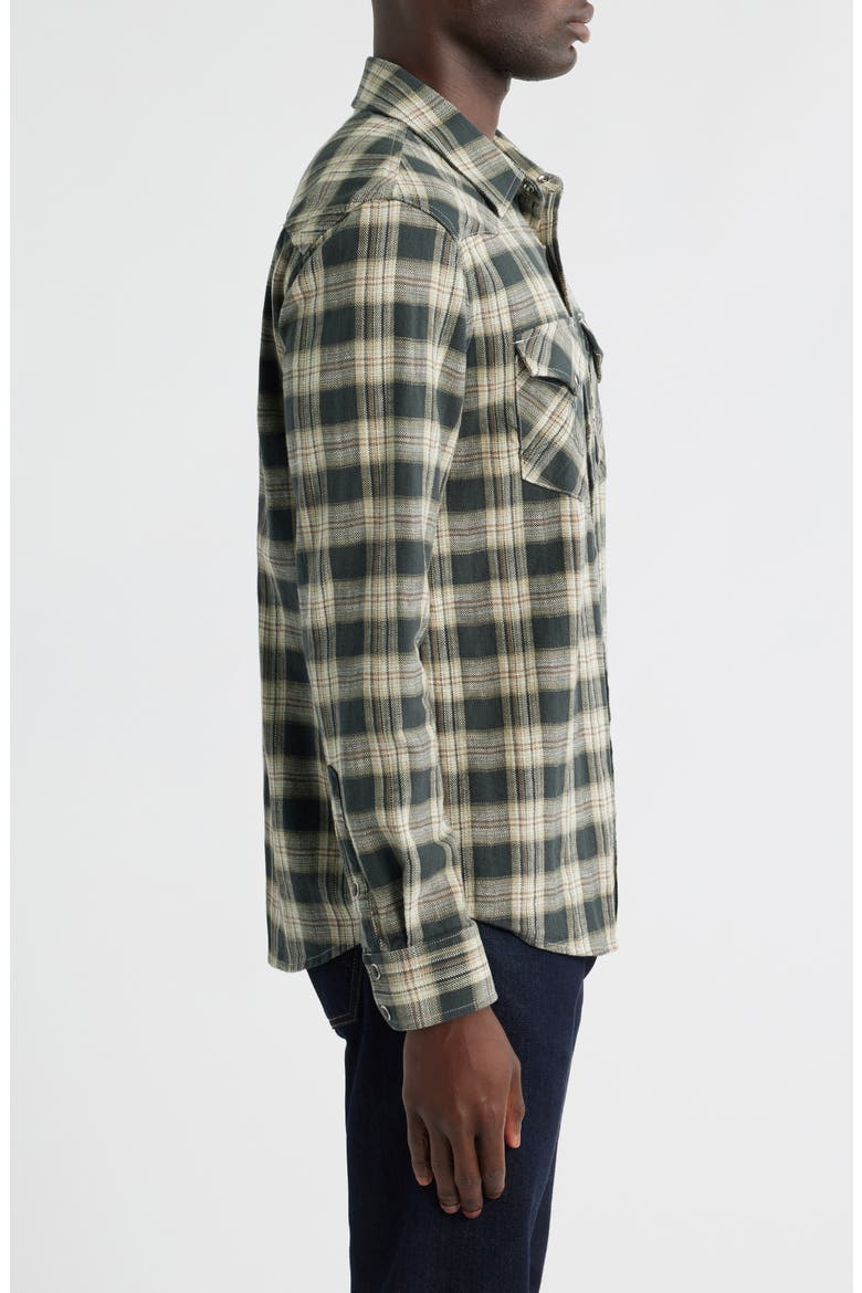 Huston Classic Fit Plaid Western Snap-Up Shirt, Alternate, color, CHARCOAL GREY MULTI