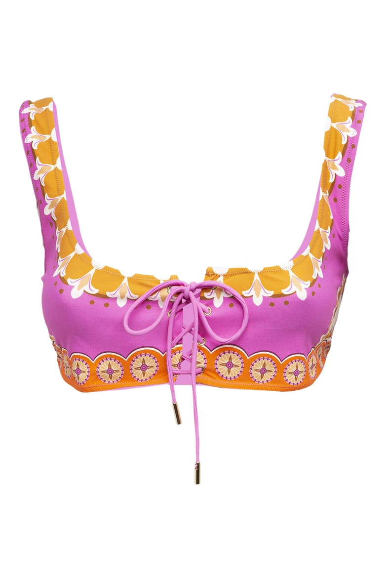 Sunset Bikini Top Placée, Alternate, color, Napoli Plates Placée Hot Pink