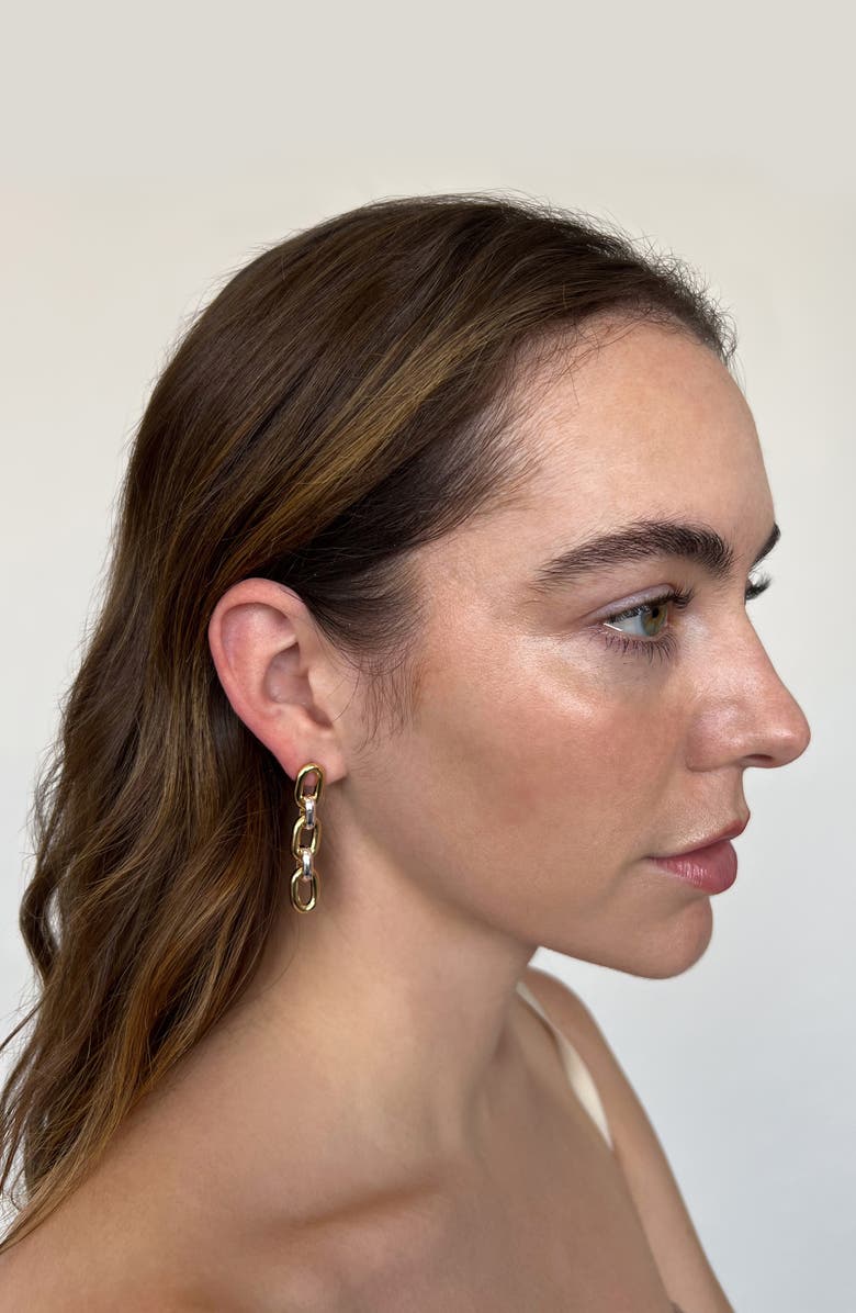 Petit Moments San Leo Two-Tone Link Drop Earrings, Alternate, color, Mixed