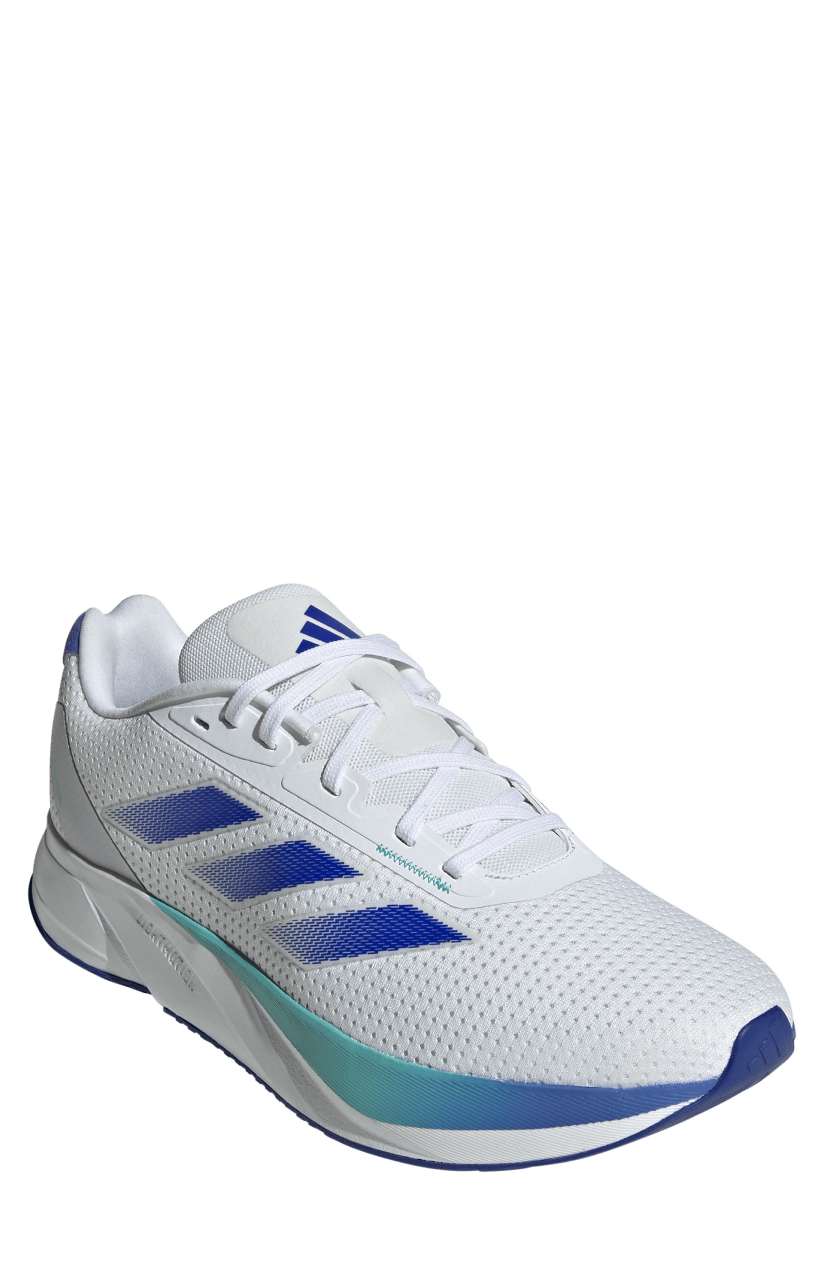 adidas Duramo SL Running Shoe, Main, color, White/ Lucid Blue/ Flash Aqua