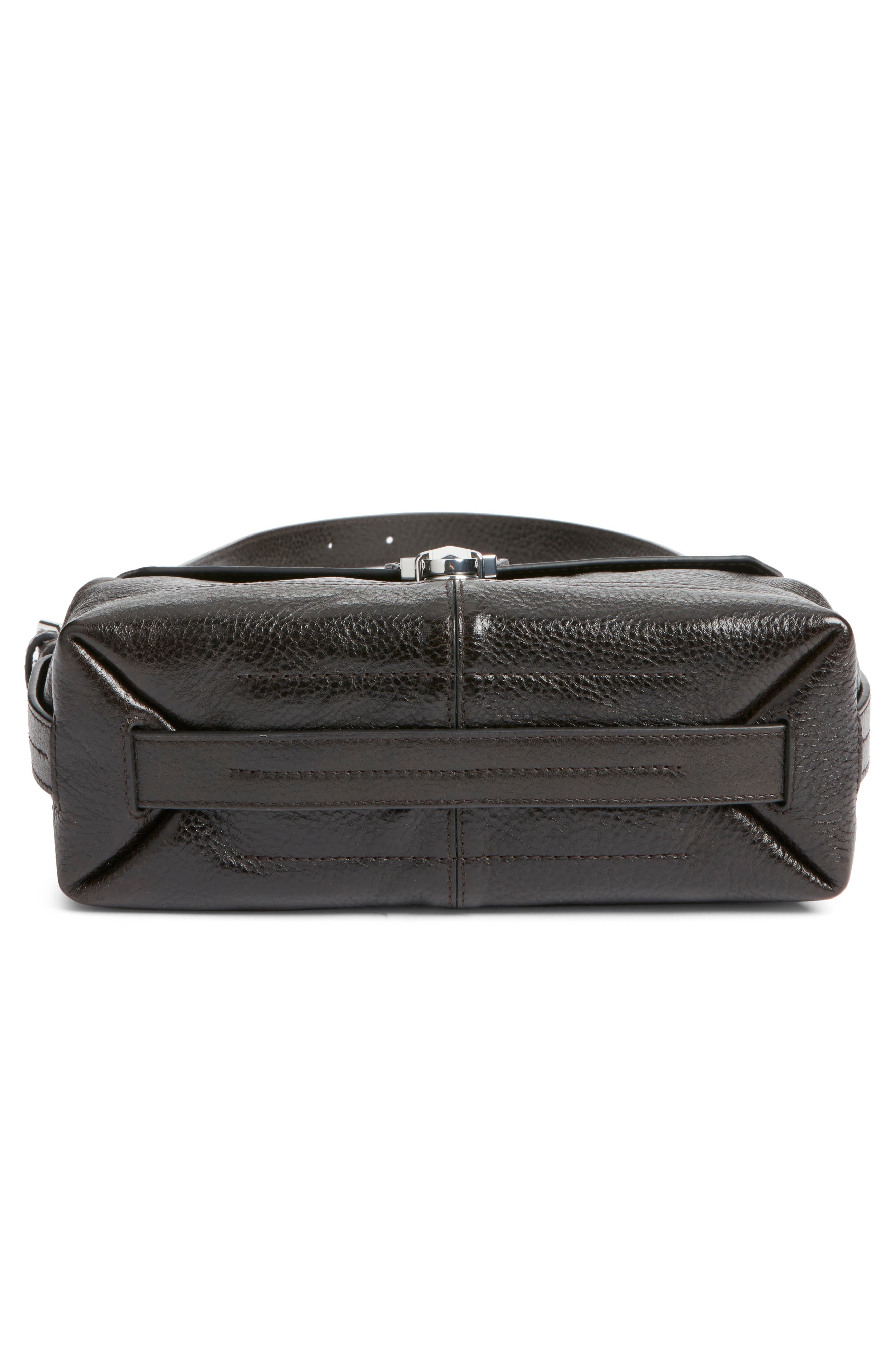 Lemaire Small Gear Croc Embrossed Leather Crossbody, Alternate, color, Espresso