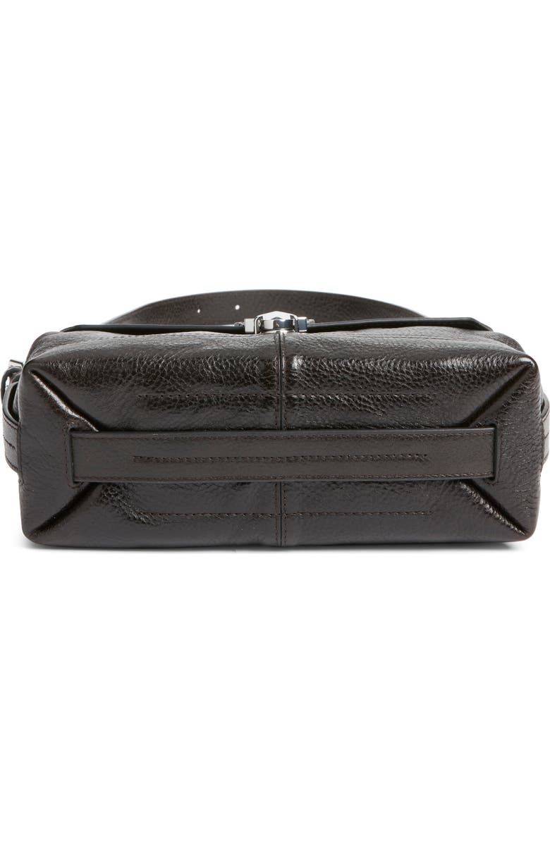 Lemaire Small Gear Croc Embrossed Leather Crossbody, Alternate, color, Espresso