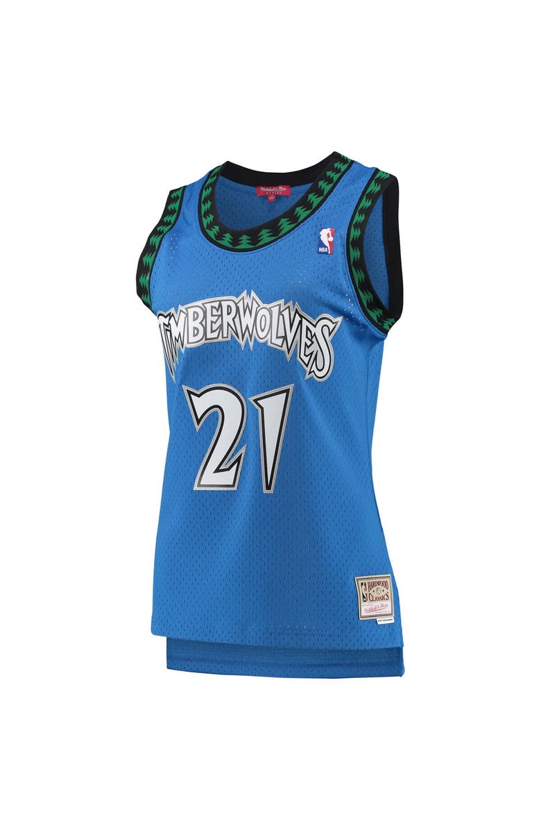 Mitchell & Ness Women's Mitchell & Ness Kevin Garnett Blue Minnesota Timberwolves  Hardwood Classics Swingman Jersey, Alternate, color, Blue