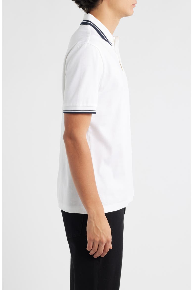 Parlay Tipped Cotton Polo, Alternate, color, WHITE