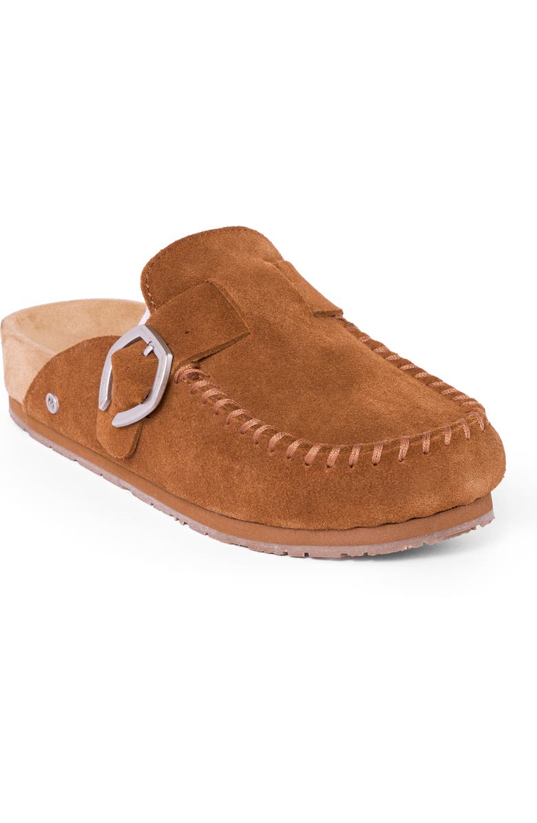 Minnetonka Buckle Clog, Main, color, Brown